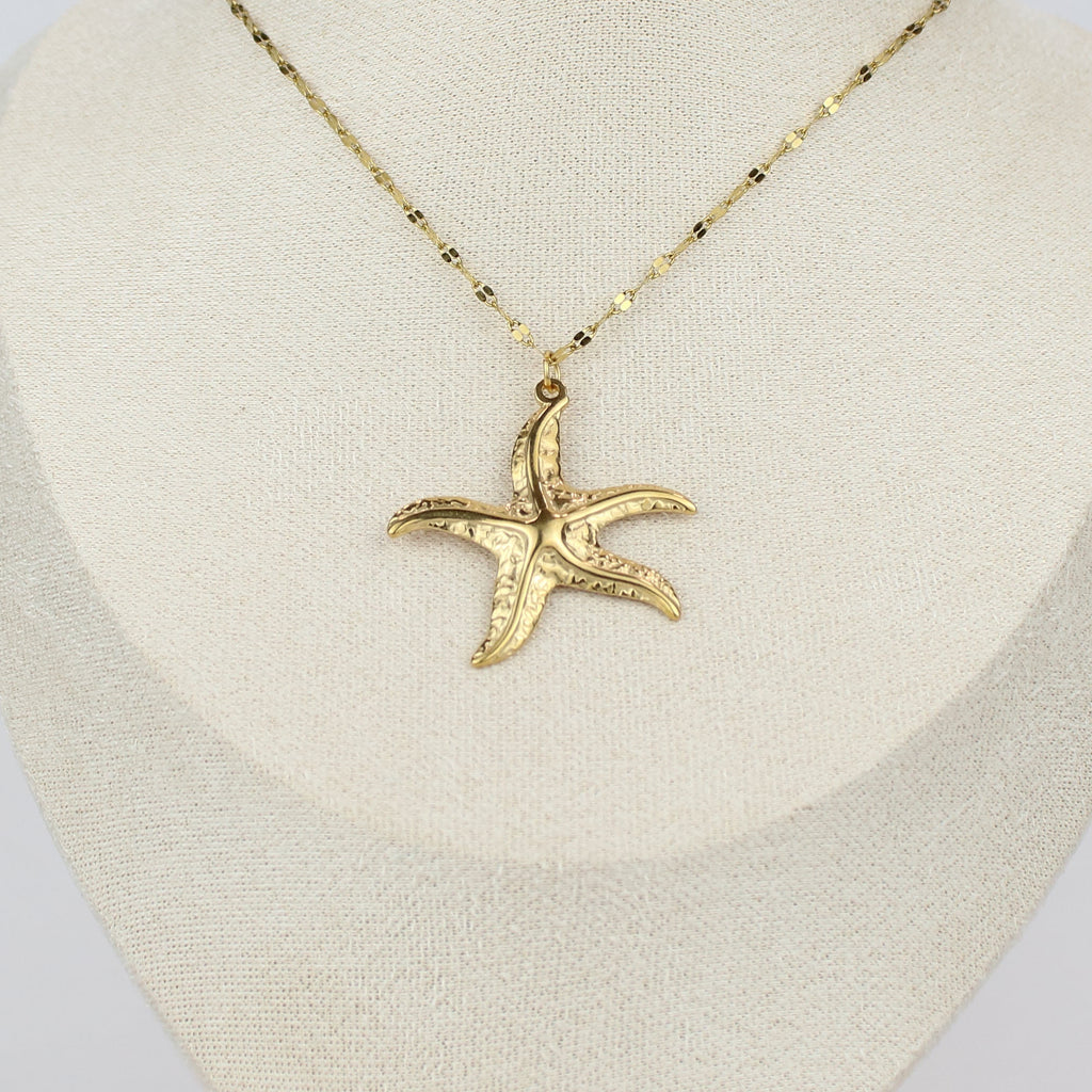 Golden Tide Starfish Necklace