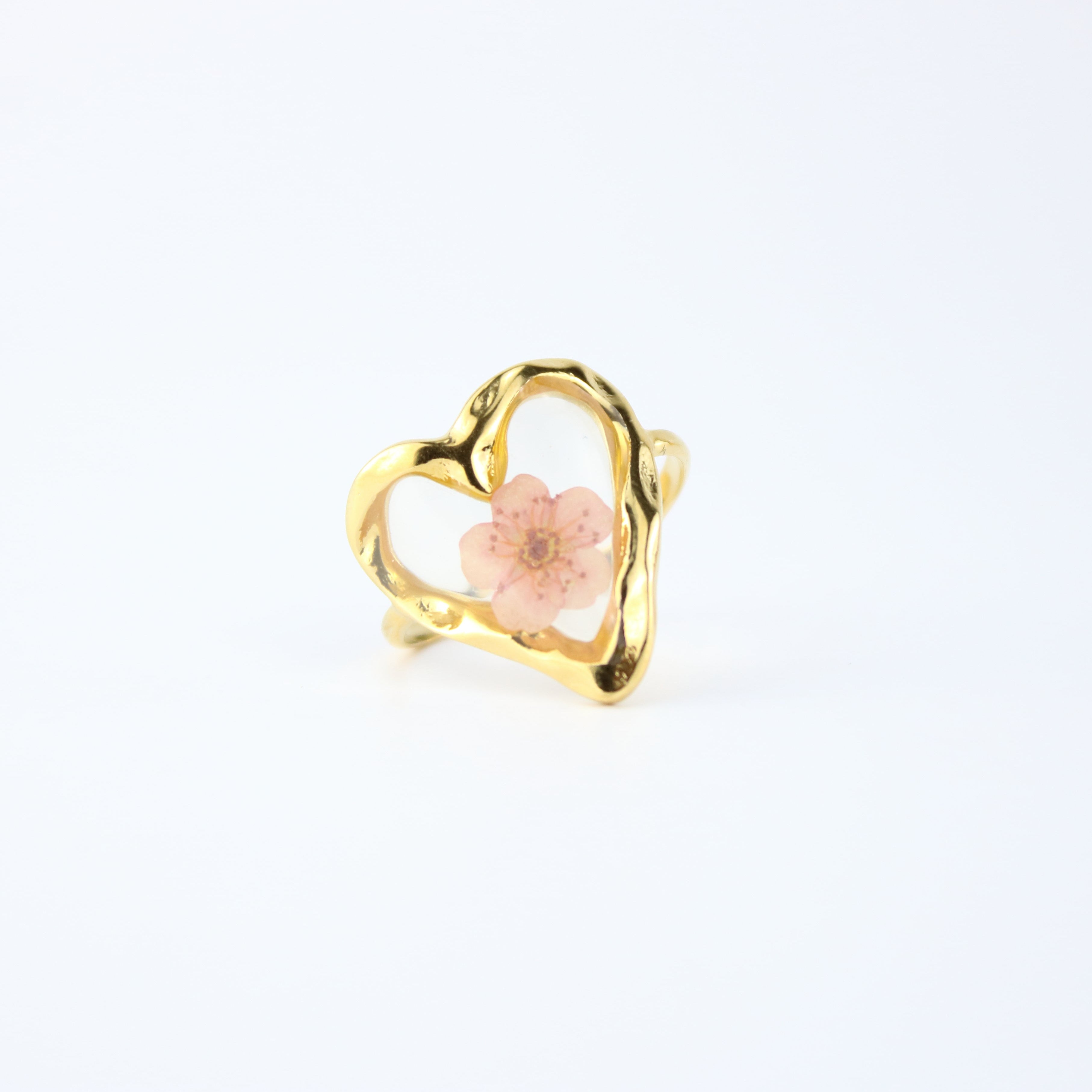 Blush Bloom Heart Ring