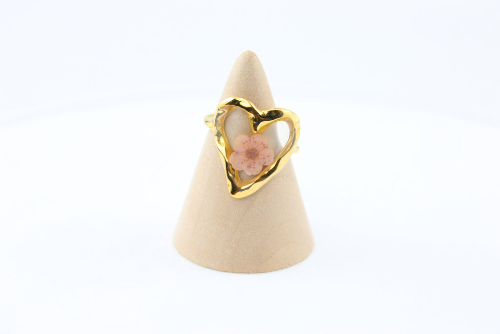 Blush Bloom Heart Ring