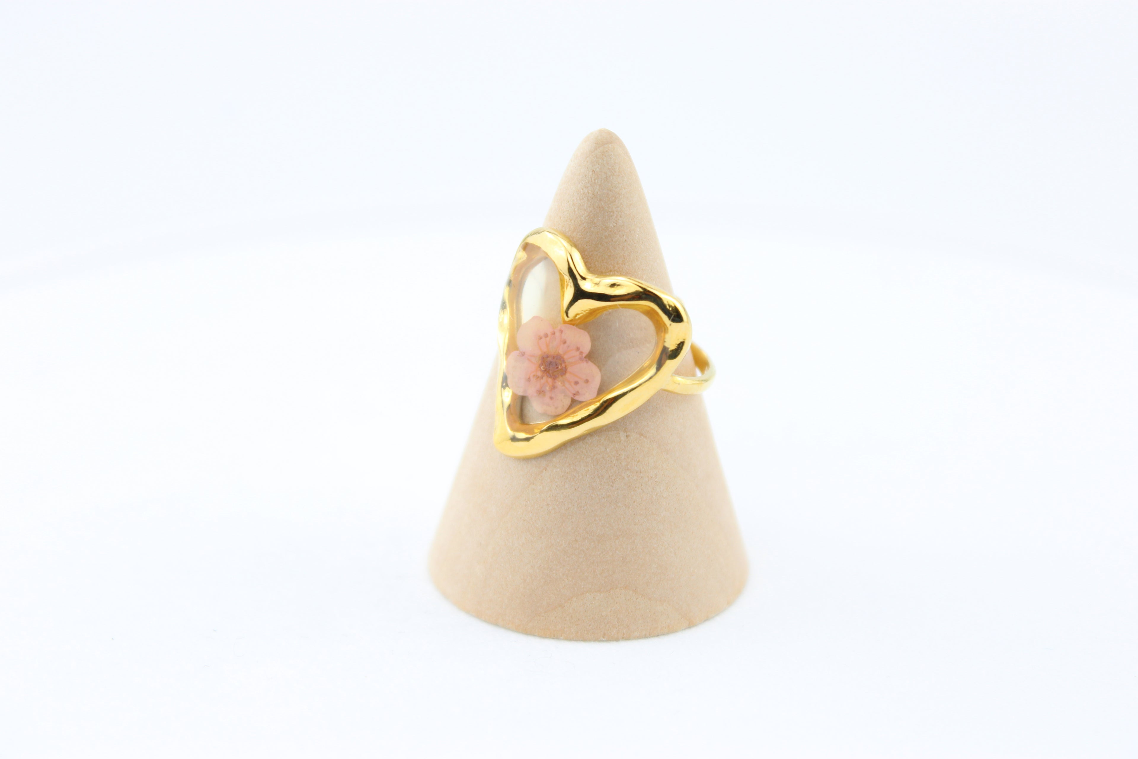 Blush Bloom Heart Ring