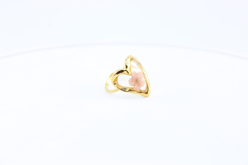 Blush Bloom Heart Ring