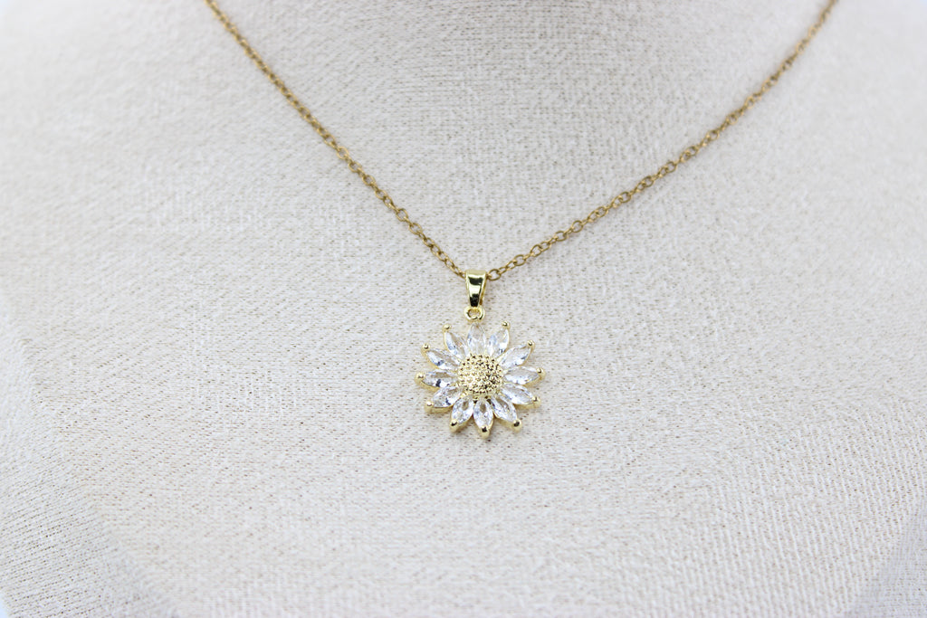 Golden Sunburst Bloom Necklace
