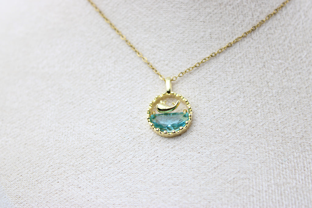 Ocean Serenity Gold Wave Necklace