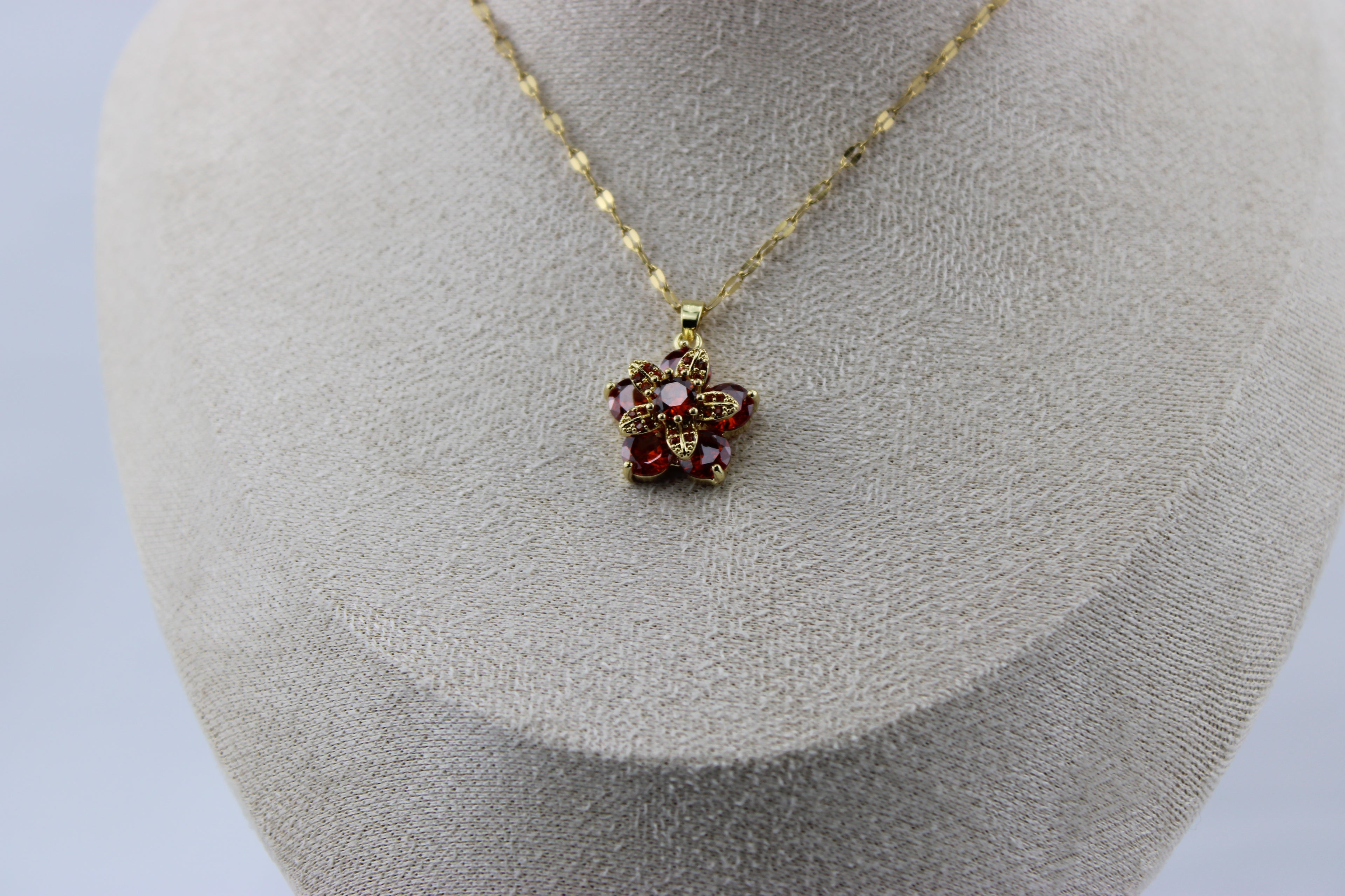 Crimson Blossom Necklace