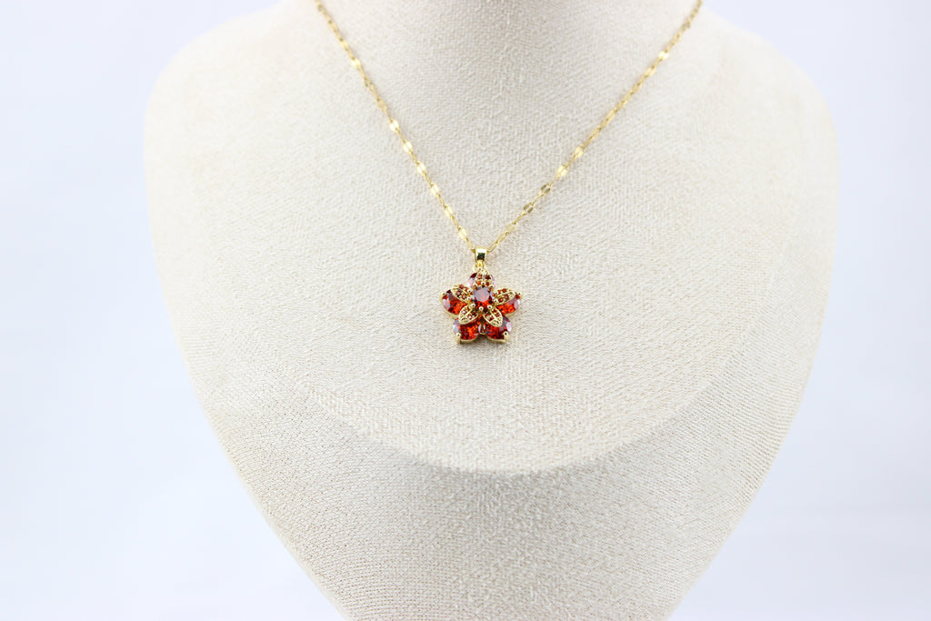 Crimson Blossom Necklace