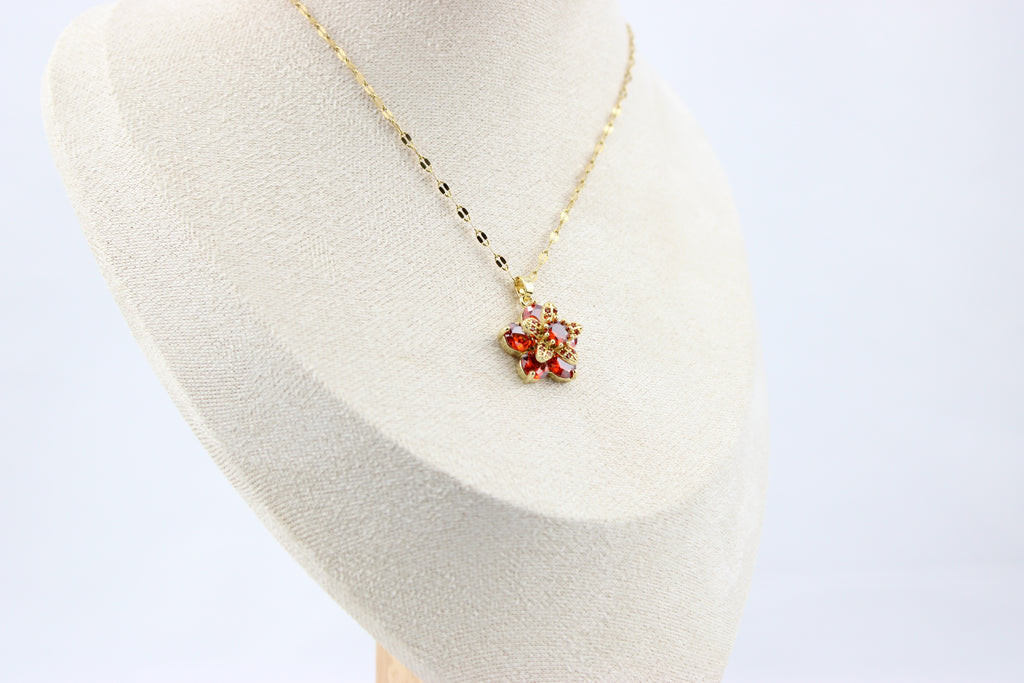 Crimson Blossom Necklace