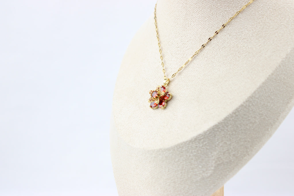 Crimson Blossom Necklace