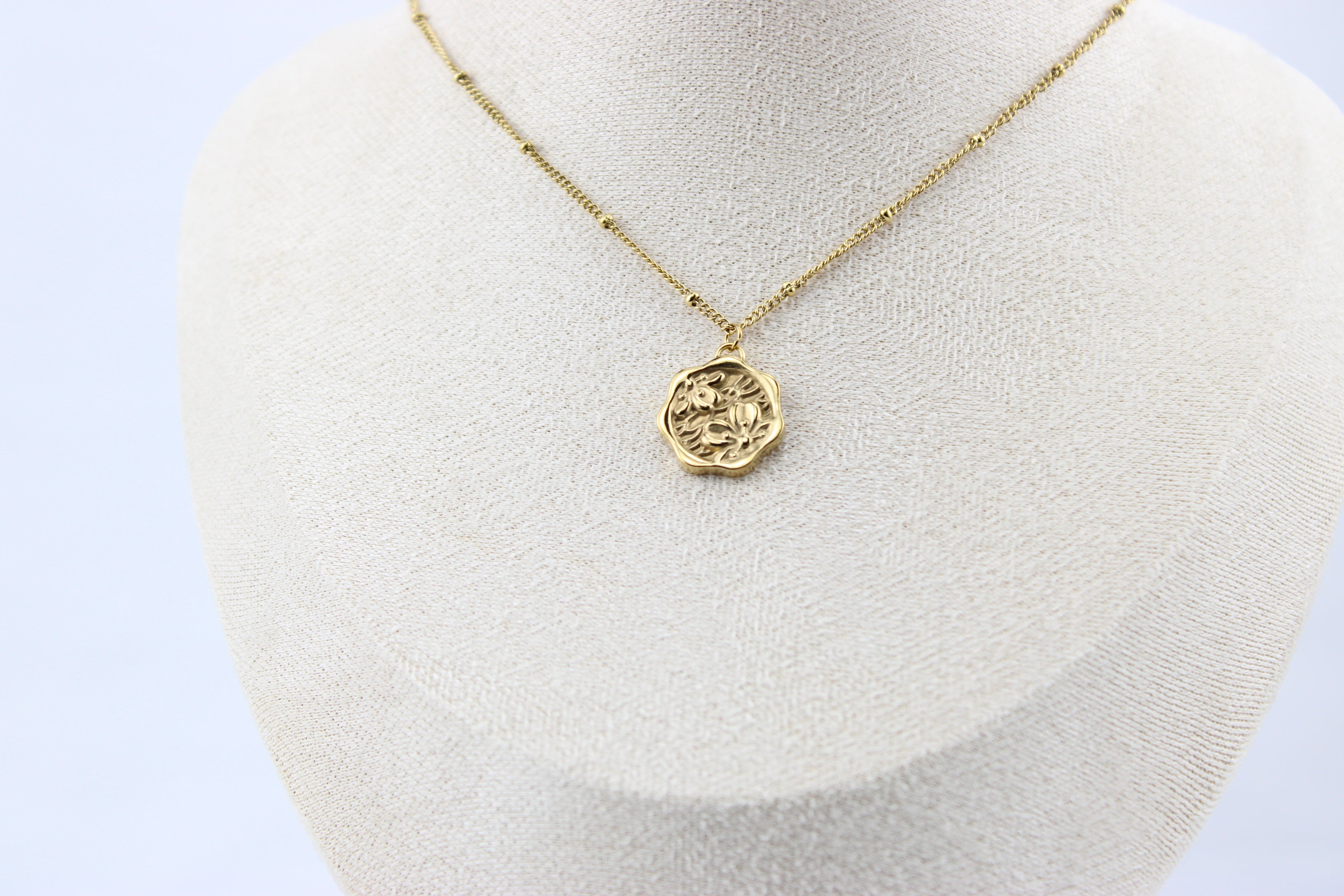 Golden Meadow Locket Necklace