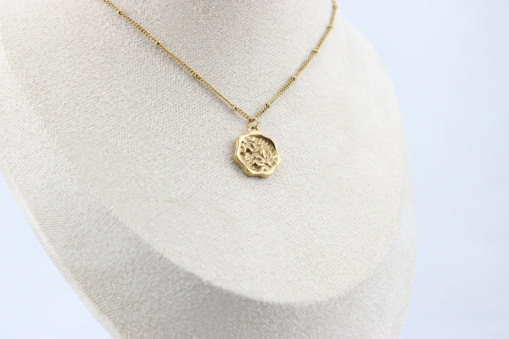 Golden Meadow Locket Necklace