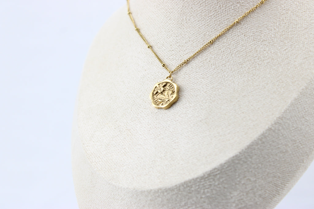 Golden Meadow Locket Necklace