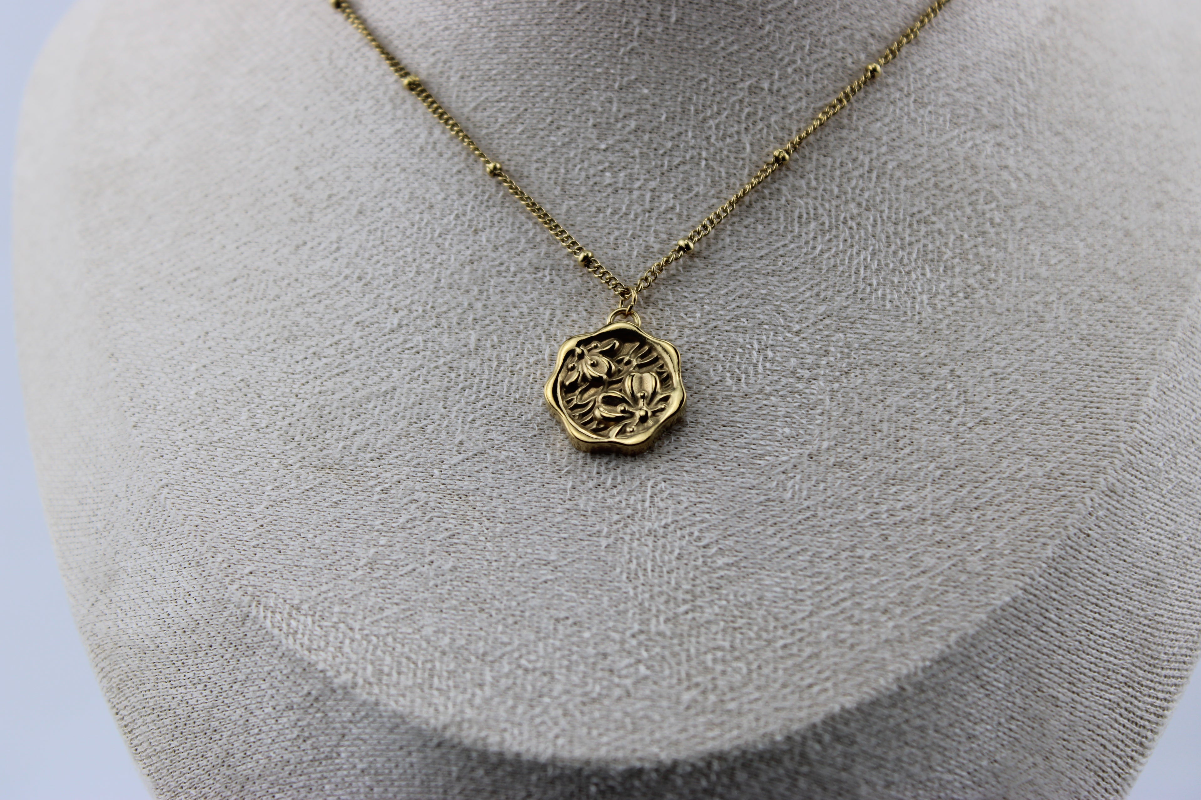 Golden Meadow Locket Necklace