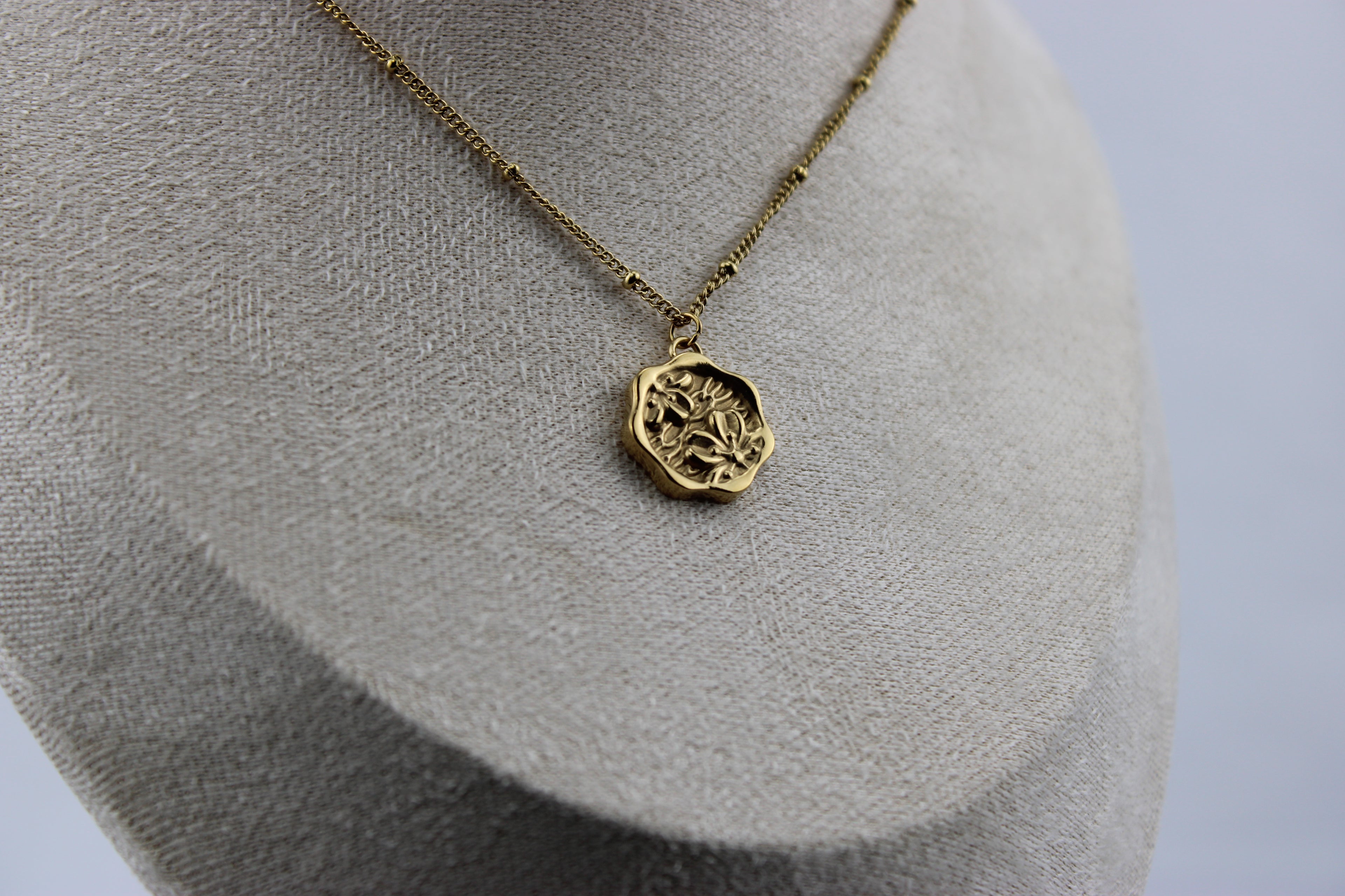 Golden Meadow Locket Necklace