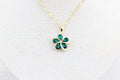 Green Zircon Snowflake Necklace
