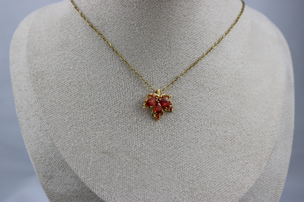 Golden Maple Leaf Necklace