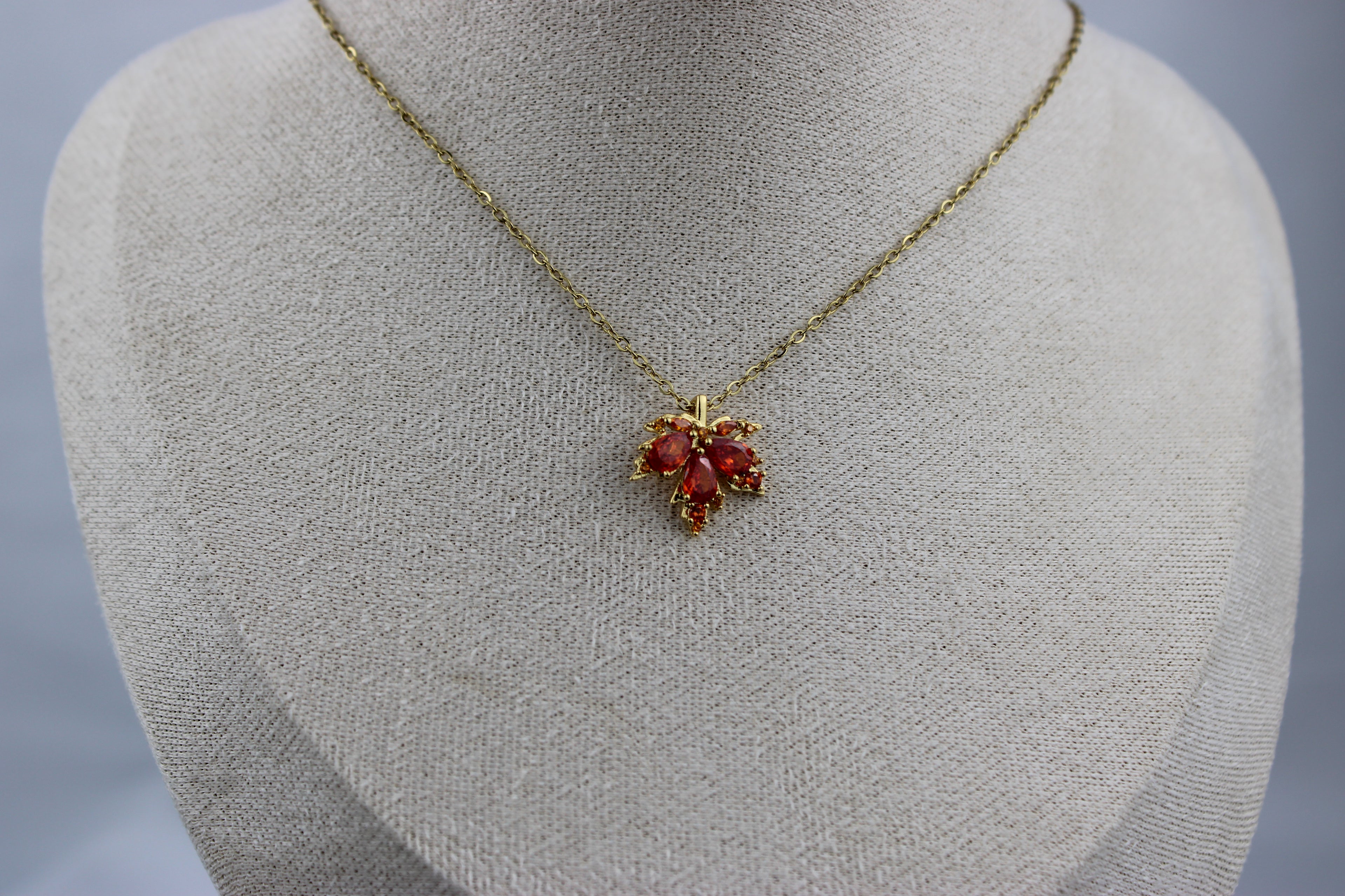 Golden Maple Leaf Necklace