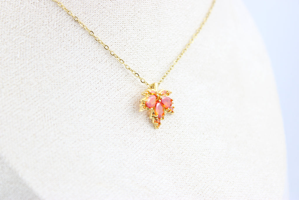 Golden Maple Leaf Necklace
