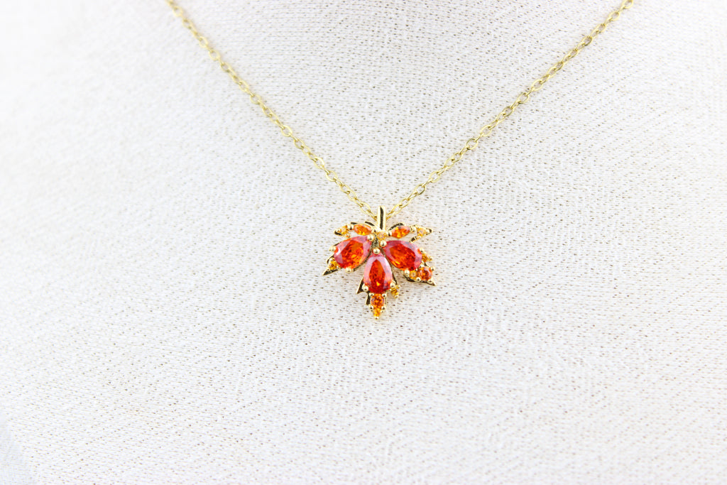 Golden Maple Leaf Necklace