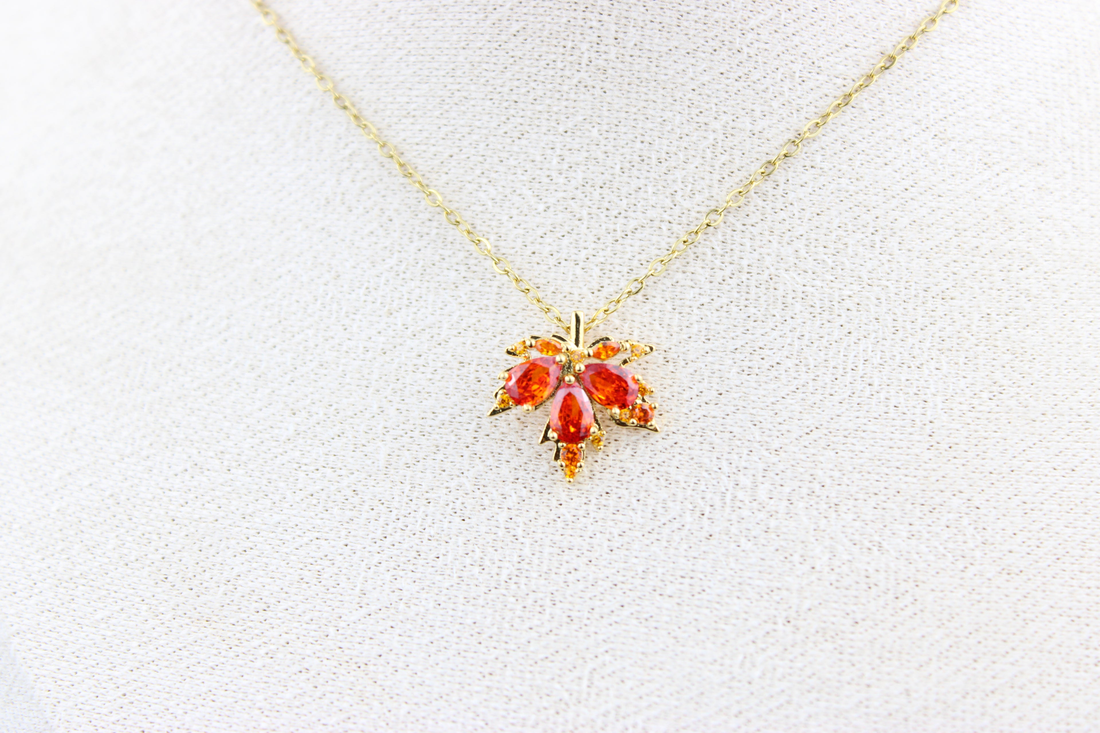 Golden Maple Leaf Necklace