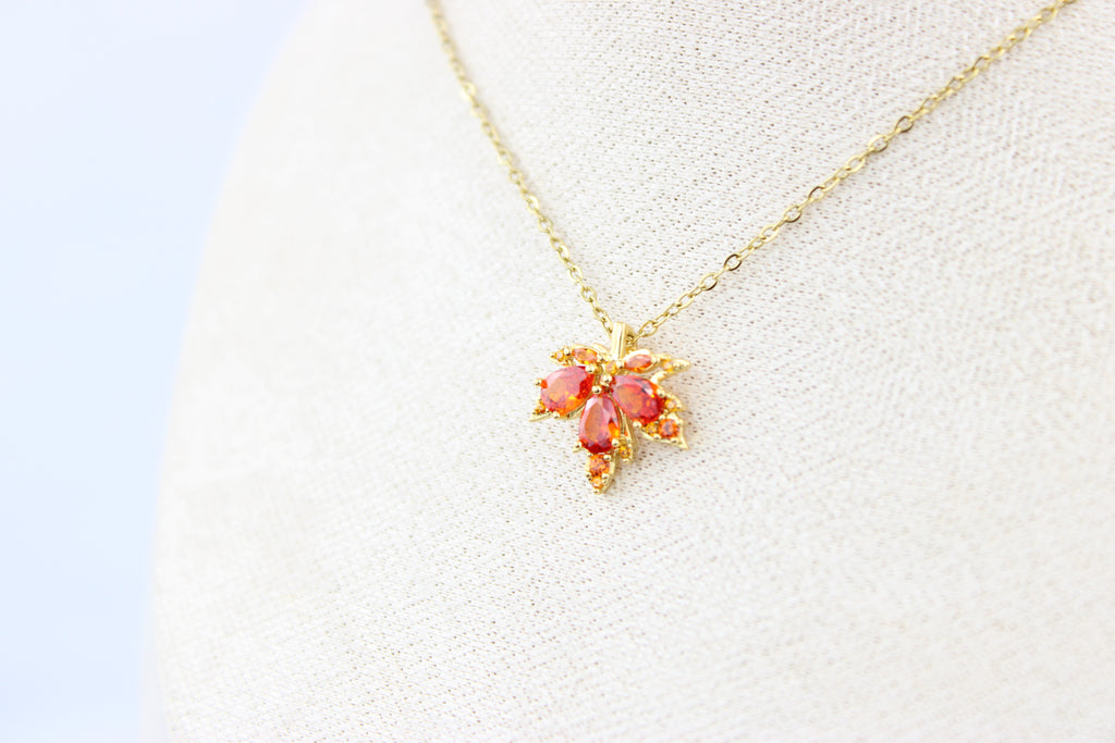 Golden Maple Leaf Necklace