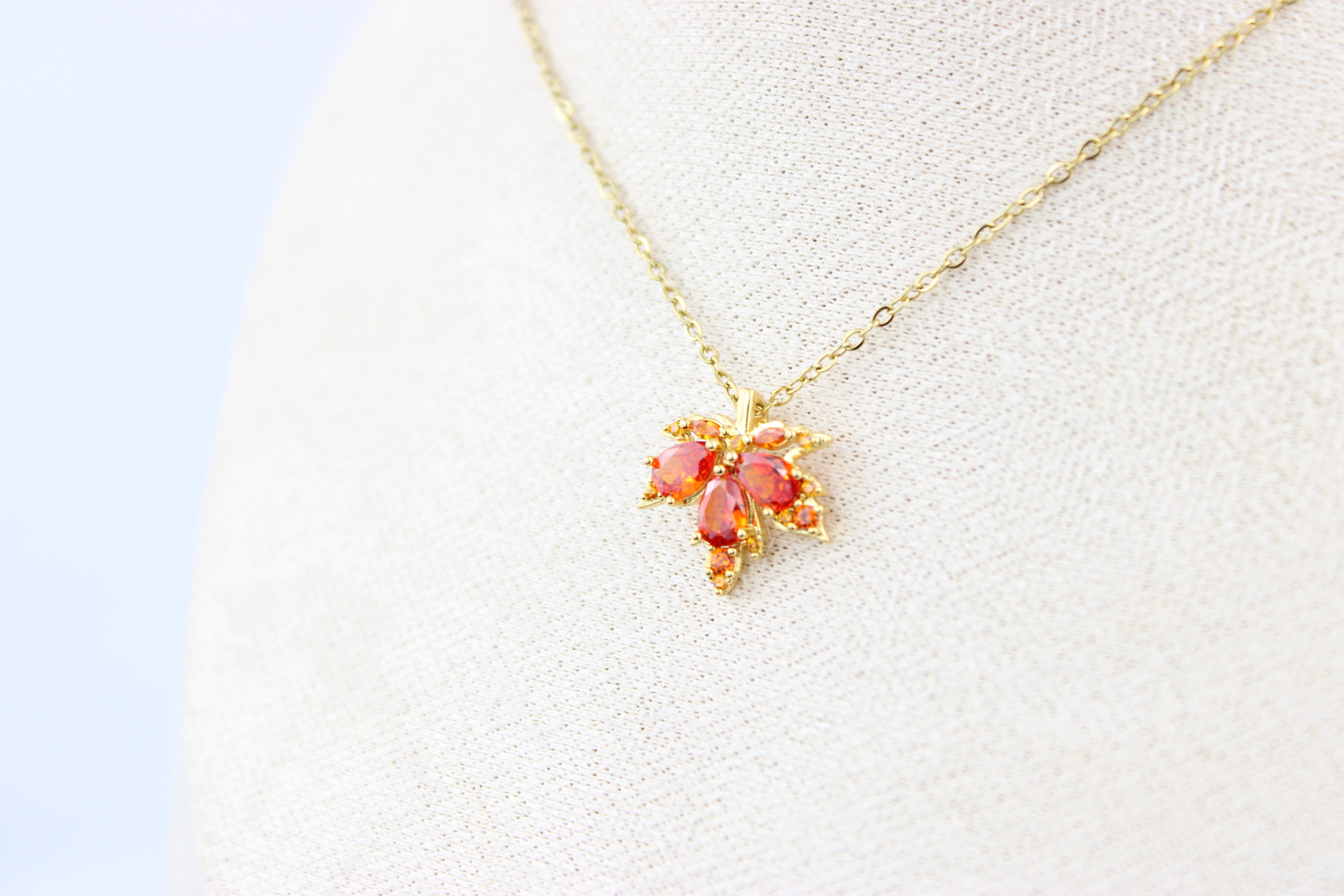 Golden Maple Leaf Necklace