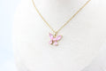 Blush Flutter Butterfly Necklace