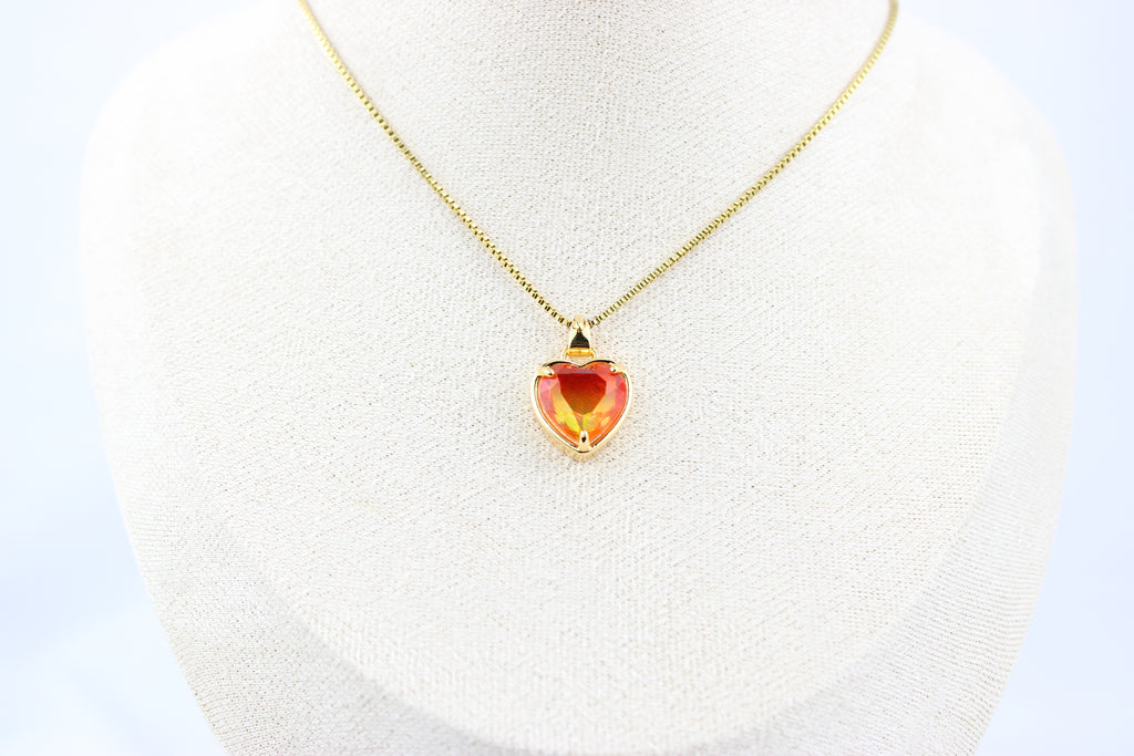 Sunset Heart Necklace