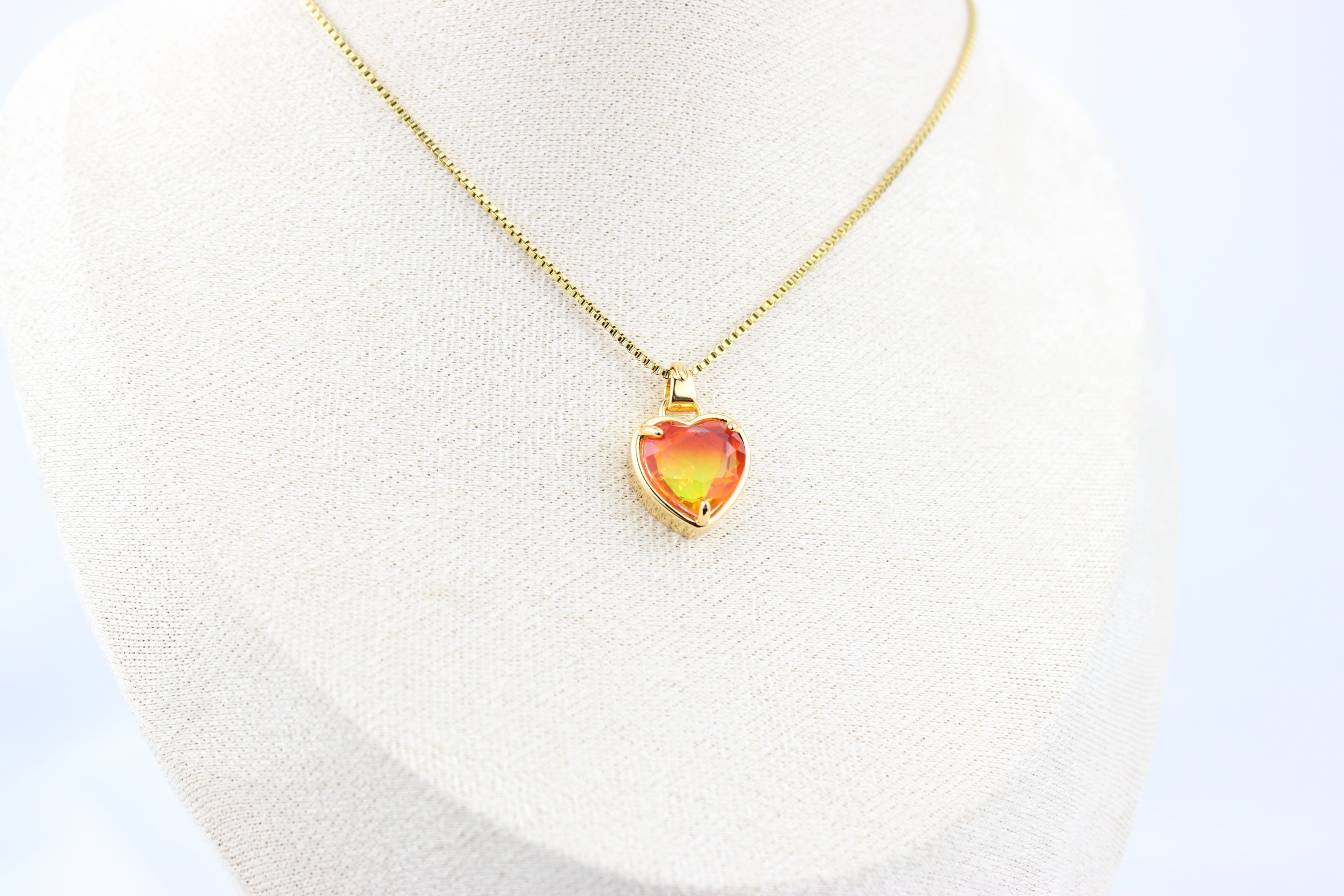Sunset Heart Necklace