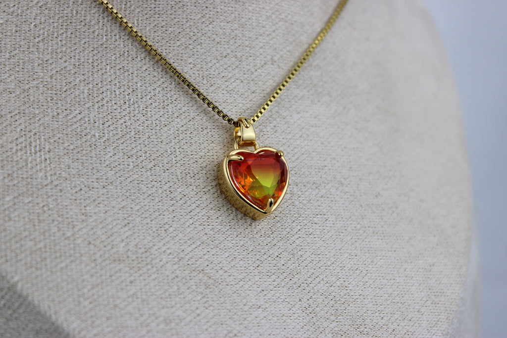 Sunset Heart Necklace
