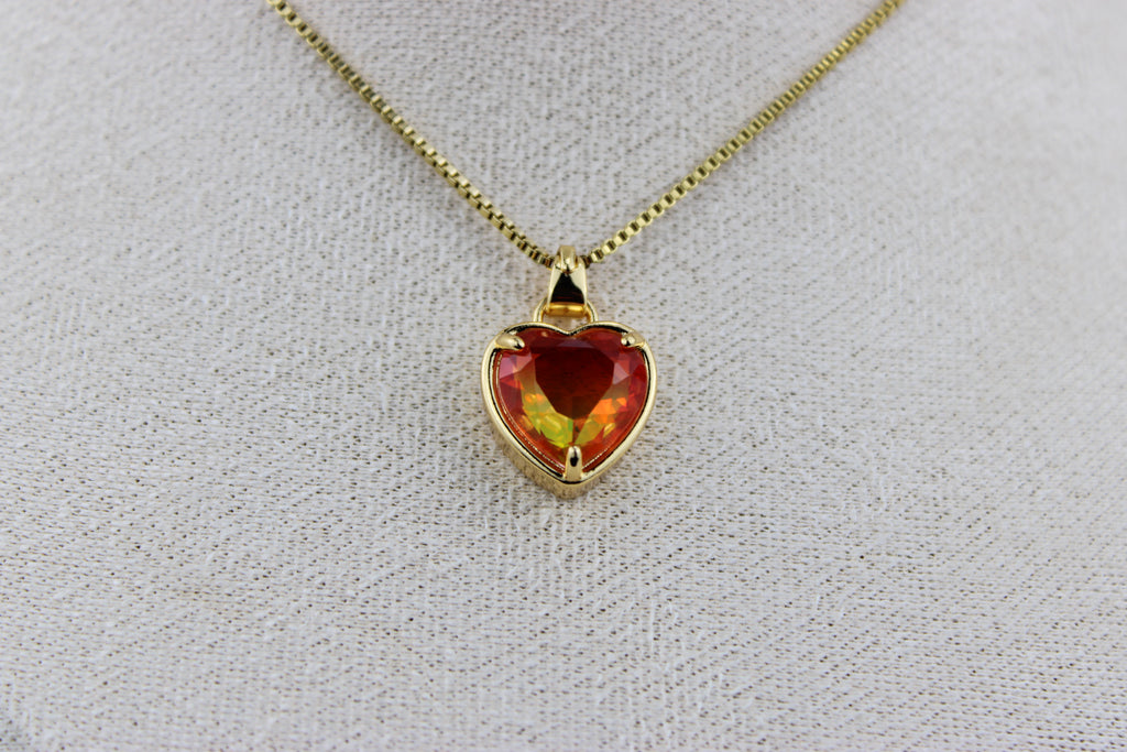 Sunset Heart Necklace