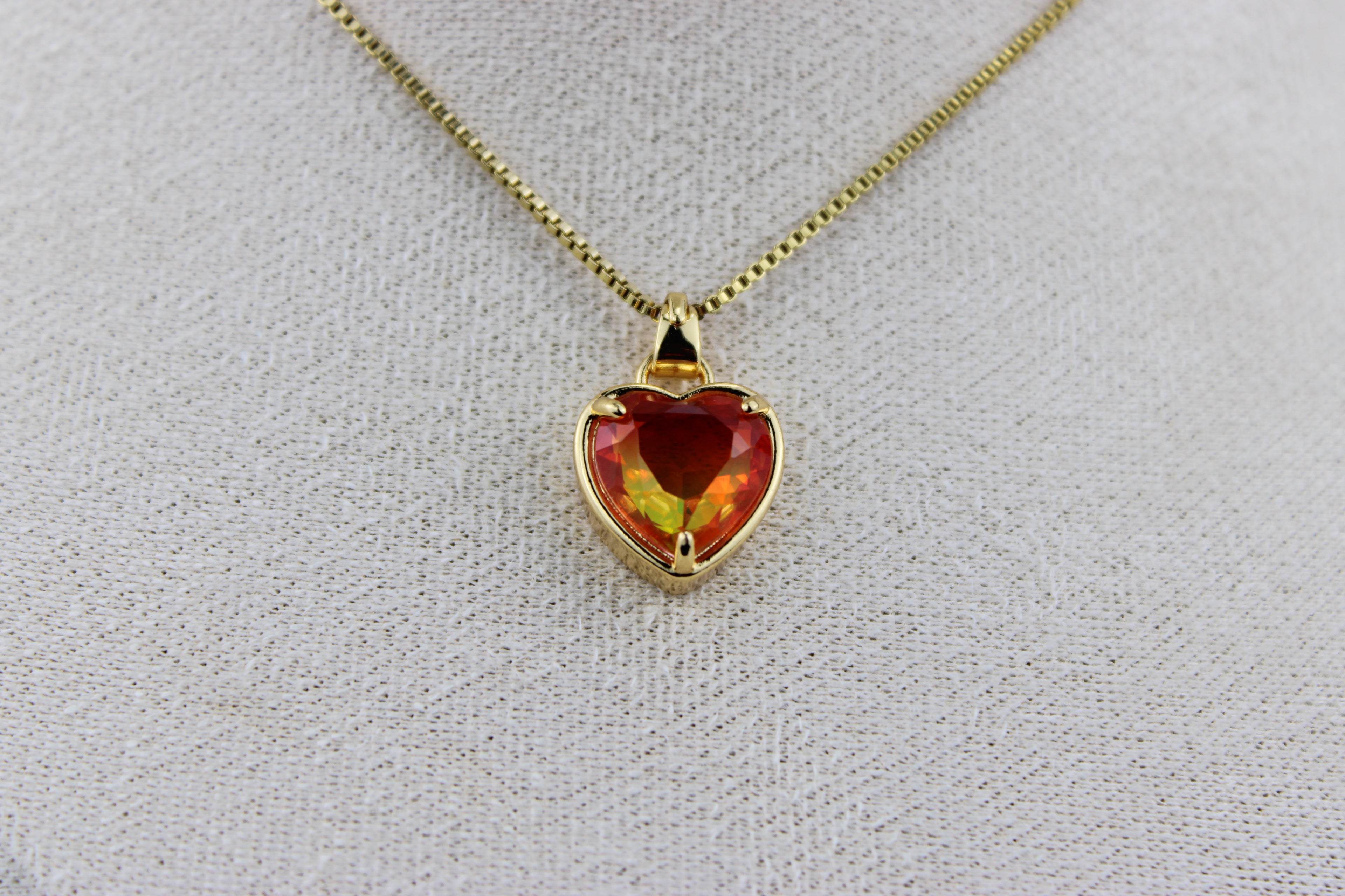 Sunset Heart Necklace