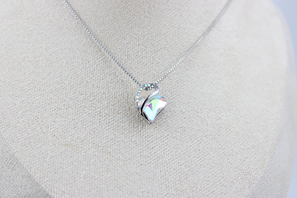 Aurora Heart Crystal Necklace